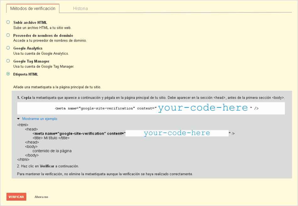How to add the google-site-verification code or other API parameters to your WordPress themes
